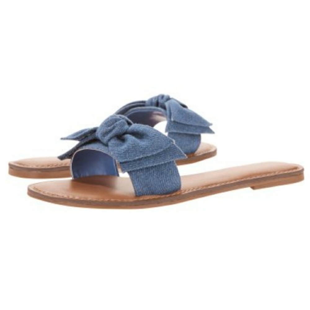 Restocked! Beauty Bows Jean Flat Sandals